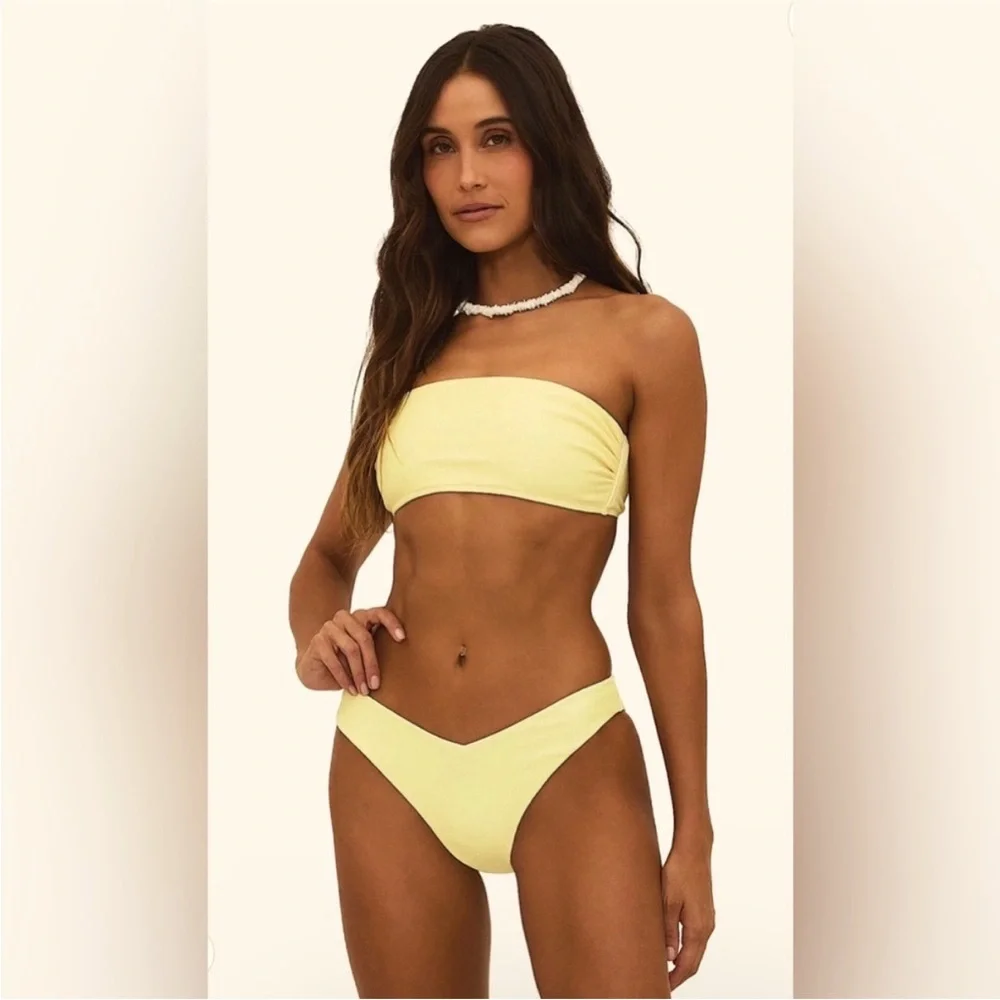 NWT Beach Riot Vanessa Bikini Bottom in Butter Blossom - Picture 4 of 8